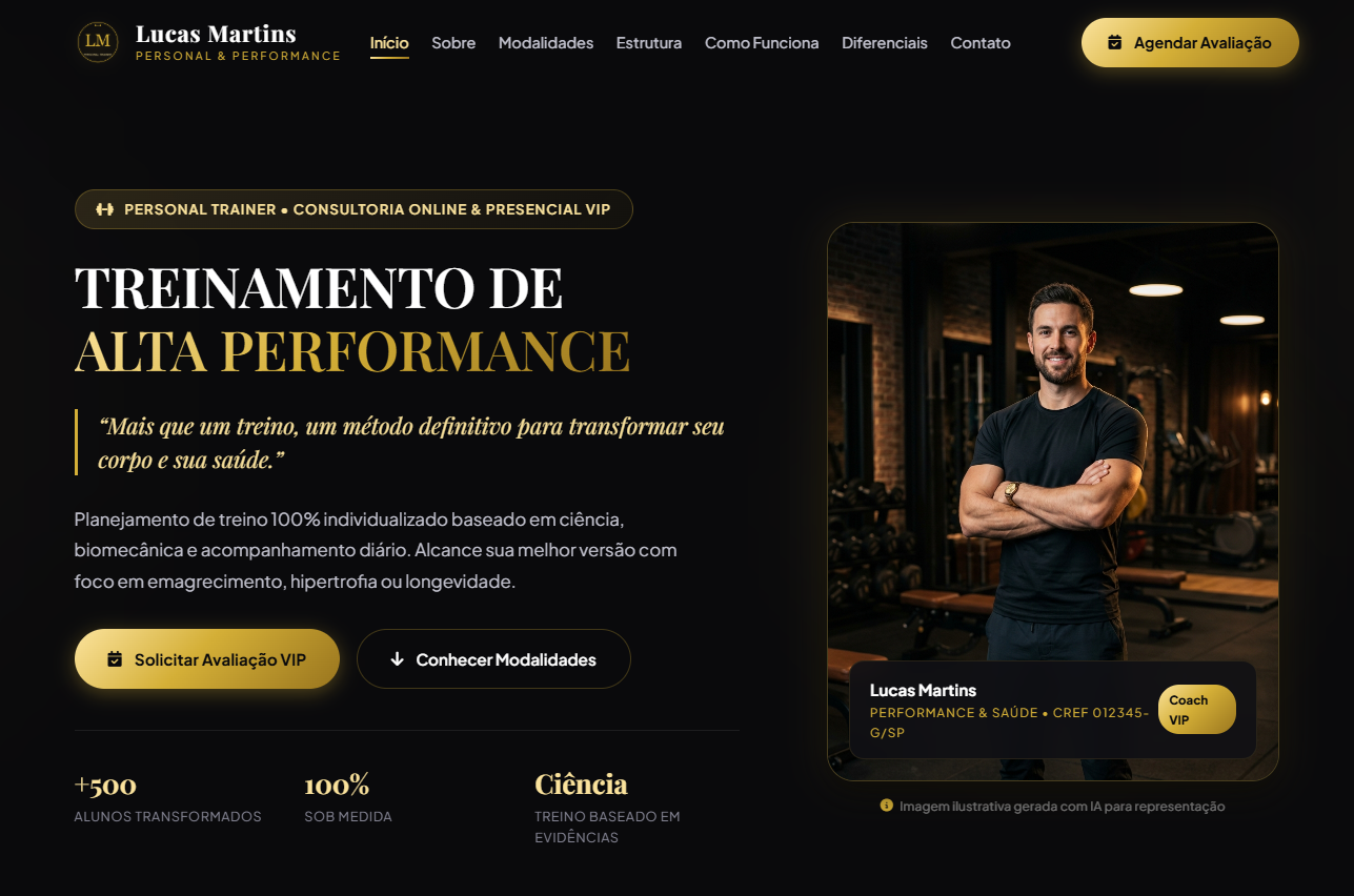 Portfólio Personalizado - Modelo 2 (Executivo)